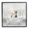Stupell Industries Baby Zebra Bath Time Wall Art in Black Frame